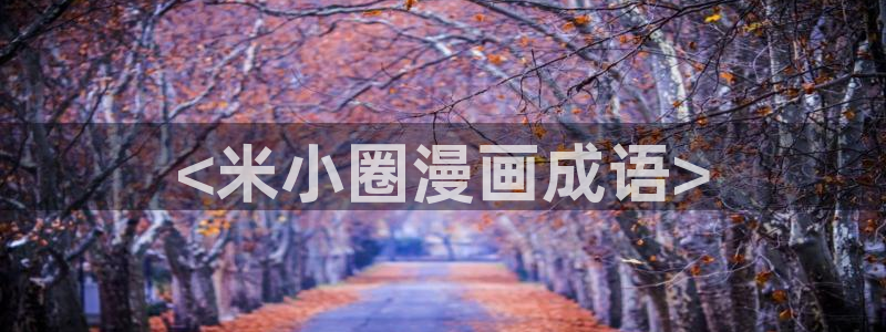 喵趣网页：<米小圈漫画成语>